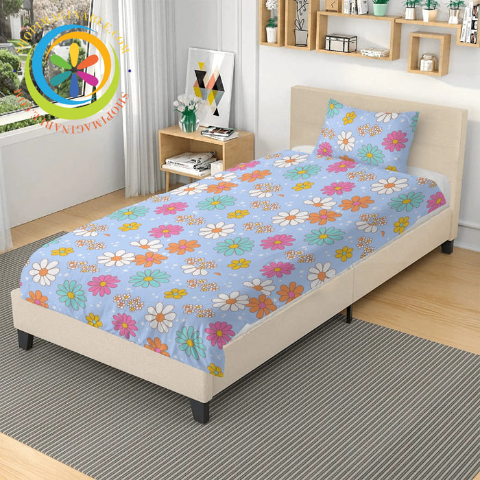Retro Daisy Floral Bedding Set