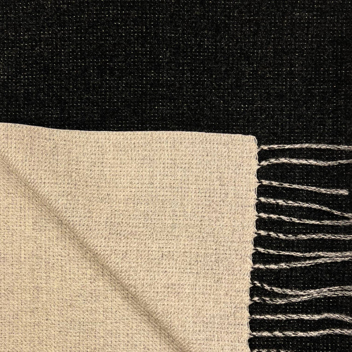 Reversible two tone coloured plain cashmere blend scarf: Teal