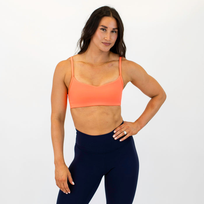 Neon Coral Revolve Sports Bra - Light Support