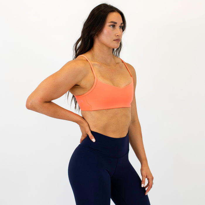 Neon Coral Revolve Sports Bra - Light Support