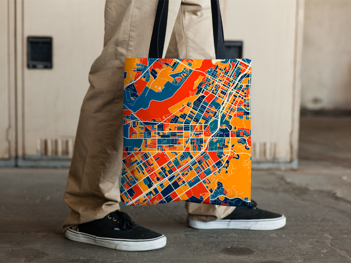 Riverside Map Tote Bag - California Map Tote Bag 15x15