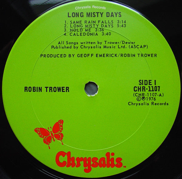 Robin Trower - Long Misty Days (LP) [US] 1st (Very Good Plus (VG+))