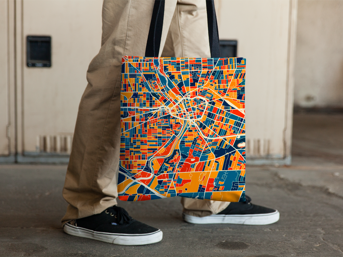 Rochester Map Tote Bag - New York Map Tote Bag 15x15