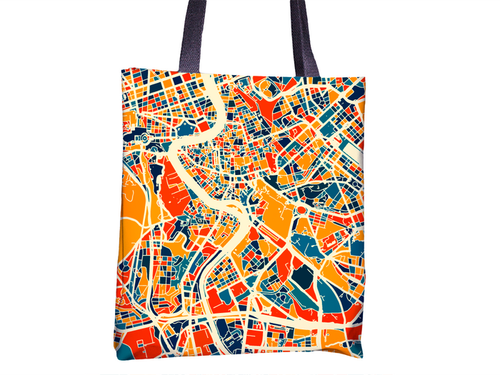 Roma Map Tote Bag - Italy Map Tote Bag 15x15