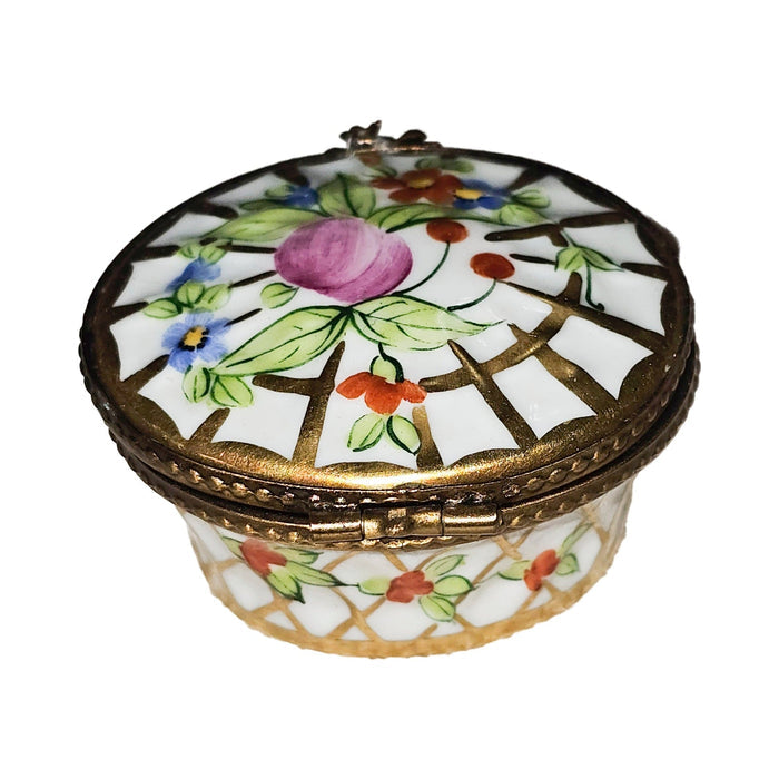 Elegant Floral Limoges Box Porcelain Limoges Traditional French Trinket Box