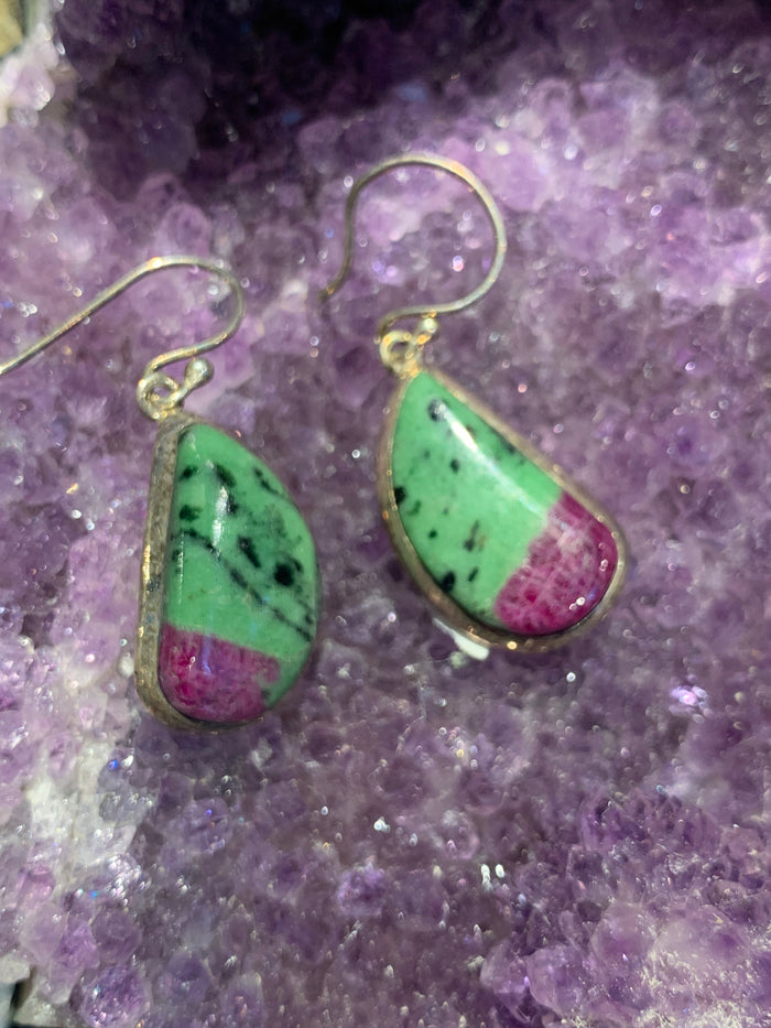 Ruby Zoisite Earrings