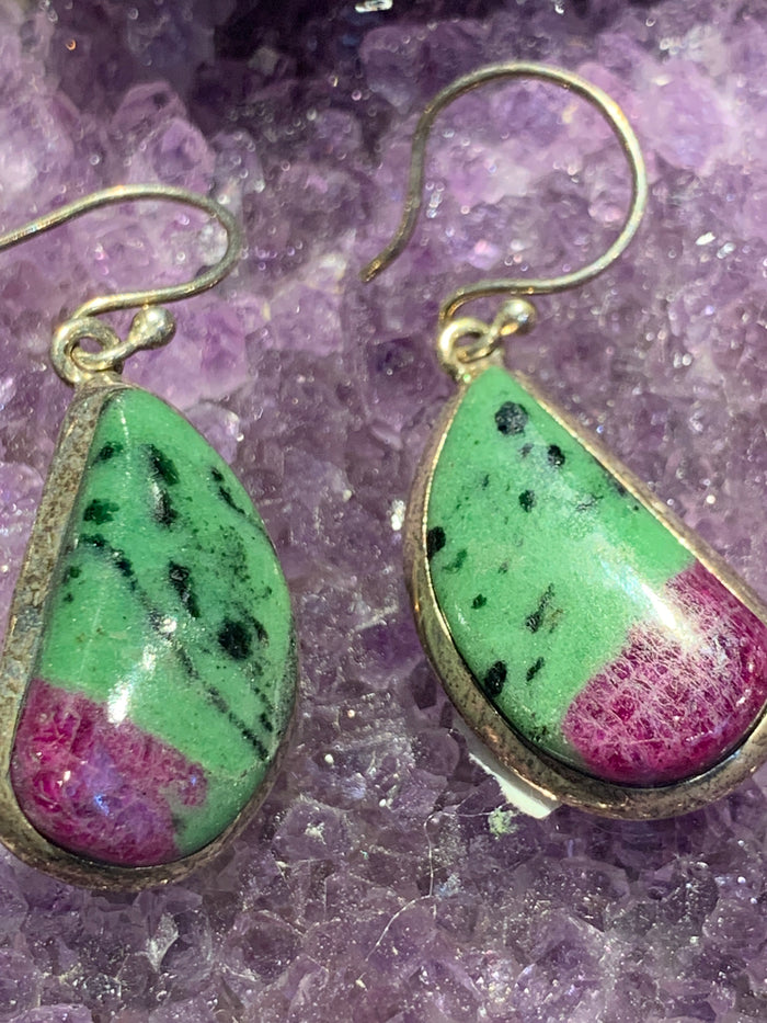 Ruby Zoisite Earrings