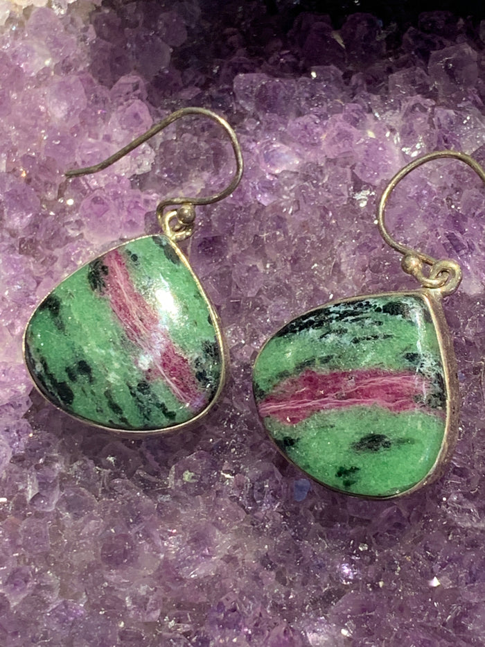 Ruby Zoisite Earrings