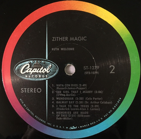 Ruth Welcome - Zither Magic (LP) [US] 1st (Very Good Plus (VG+))
