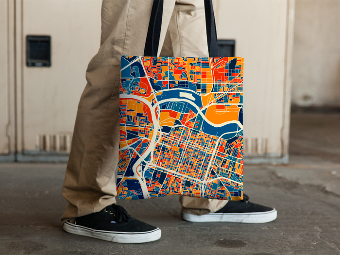 Sacramento Map Tote Bag - Ca Map Tote Bag 15x15