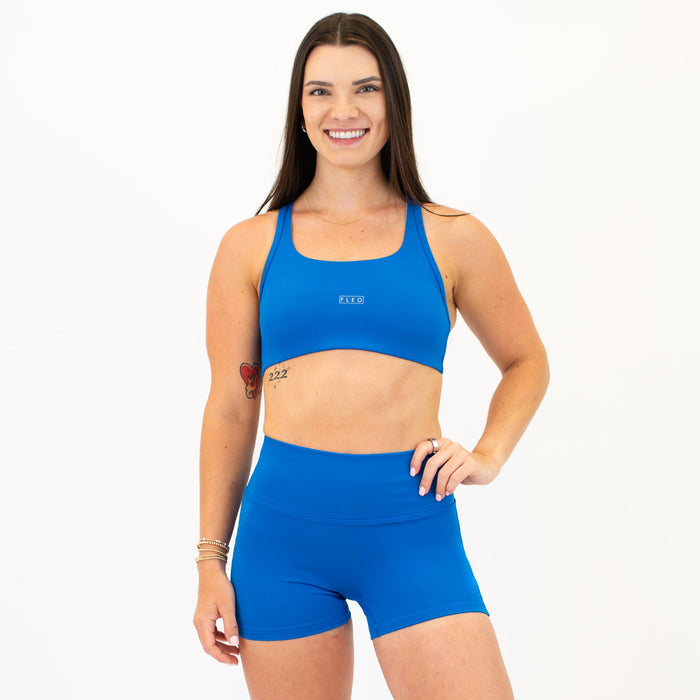 Racerback Sports Bra - Sage in Princess Blue