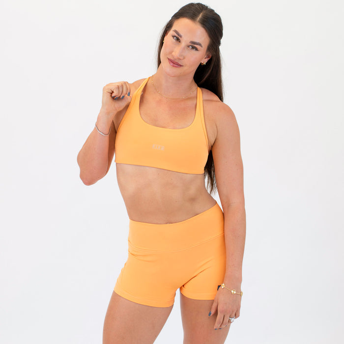 Racerback Sports Bra - Sage in Papaya