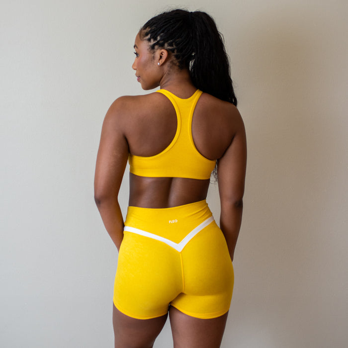 Heather Daylily Sage Racerback Sports Bra - Medium Support by FLEO - 2