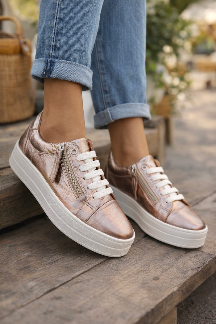 Sala Abbey Soft Gold/Pewter Sneakers