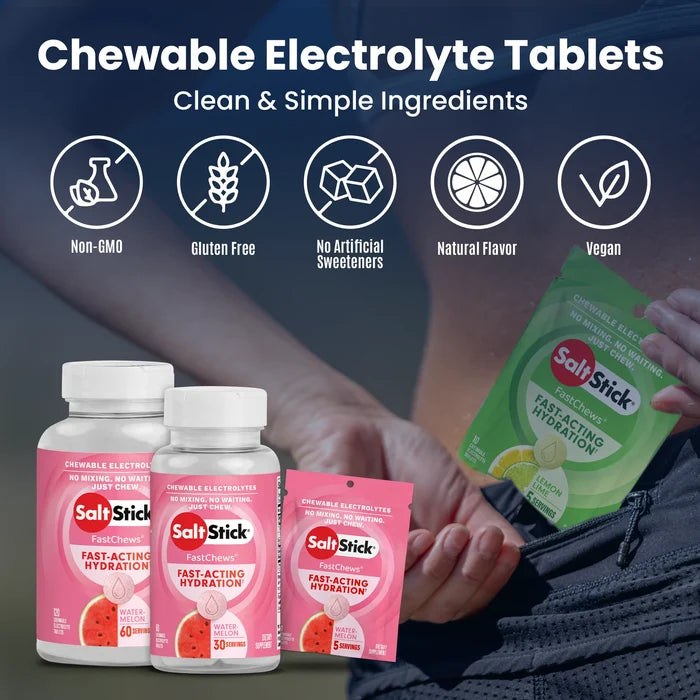 SaltStick FastChews | Watermelon | Bottle of 60