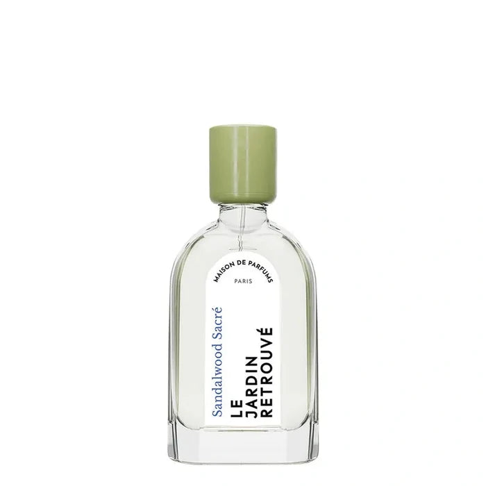 Eau de parfum Sandalwood Sacré Le Jardin Retrouvé flacon 50 ml bouchon vert santal