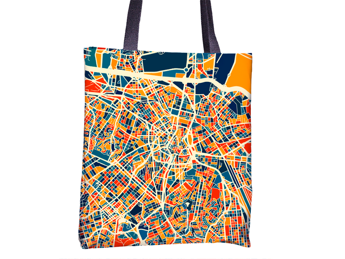 Sao Paulo Map Tote Bag - Brazil Map Tote Bag 15x15