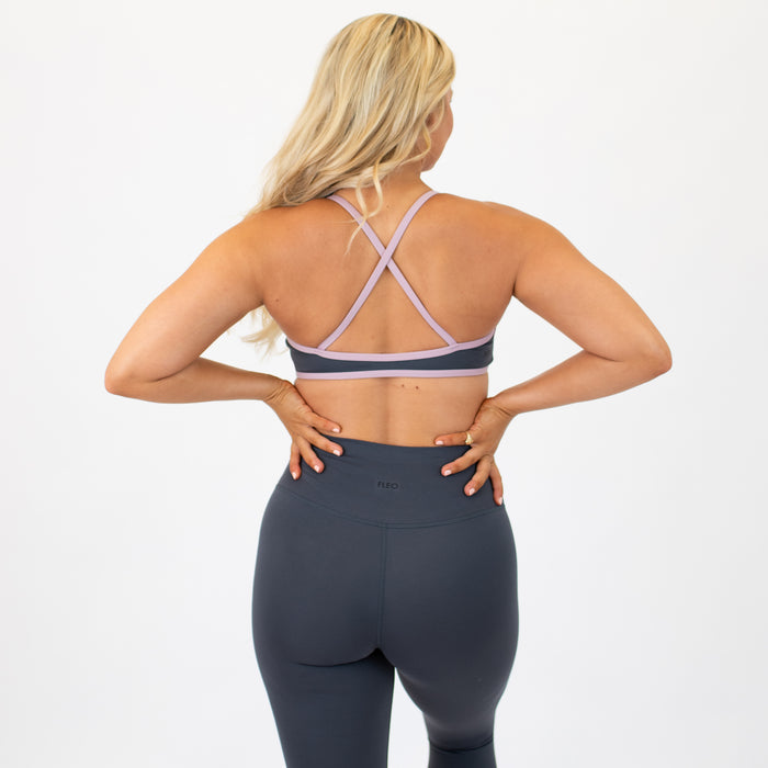 Burnt Ash + Soft Mauve Scout Bralette - Light Support by FLEO - 2