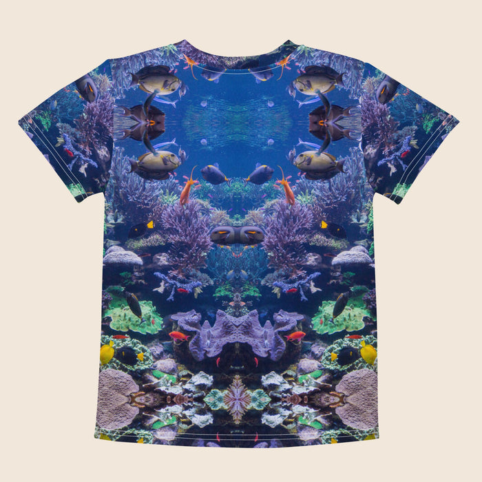 Sea & Fish Print Kids Cotton T-Shirt | All-Over Print