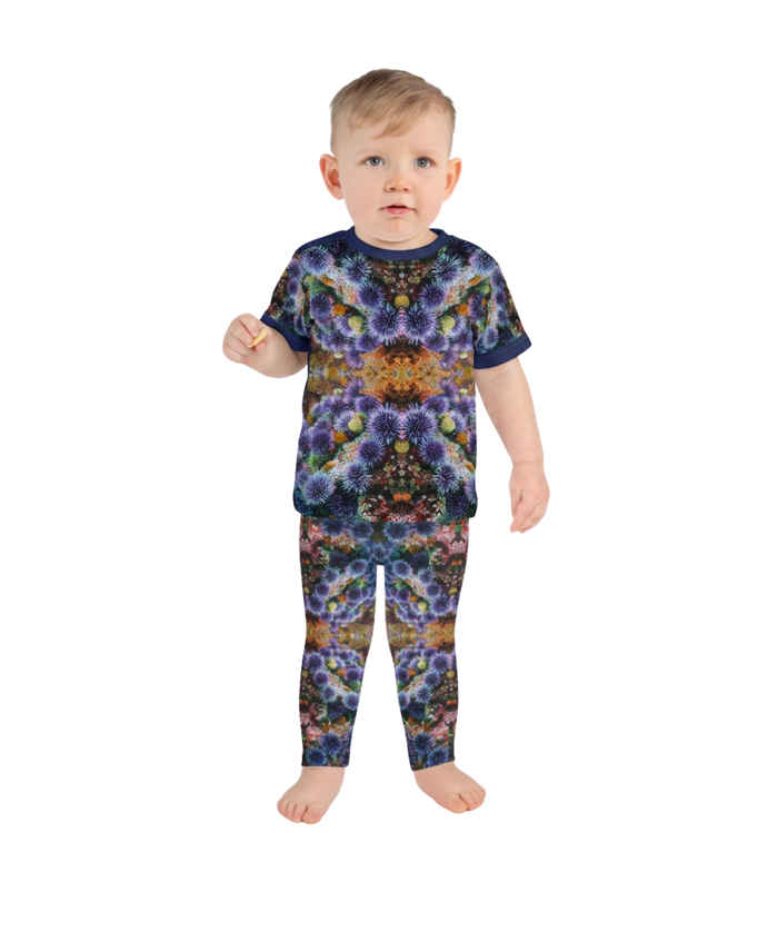 Sea Urchin Print Kids T-Shirt | Soft Jersey Crew Neck Tee