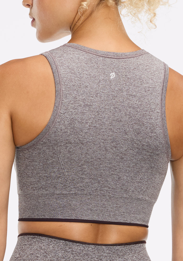 Seamless Melange High Neck Bra