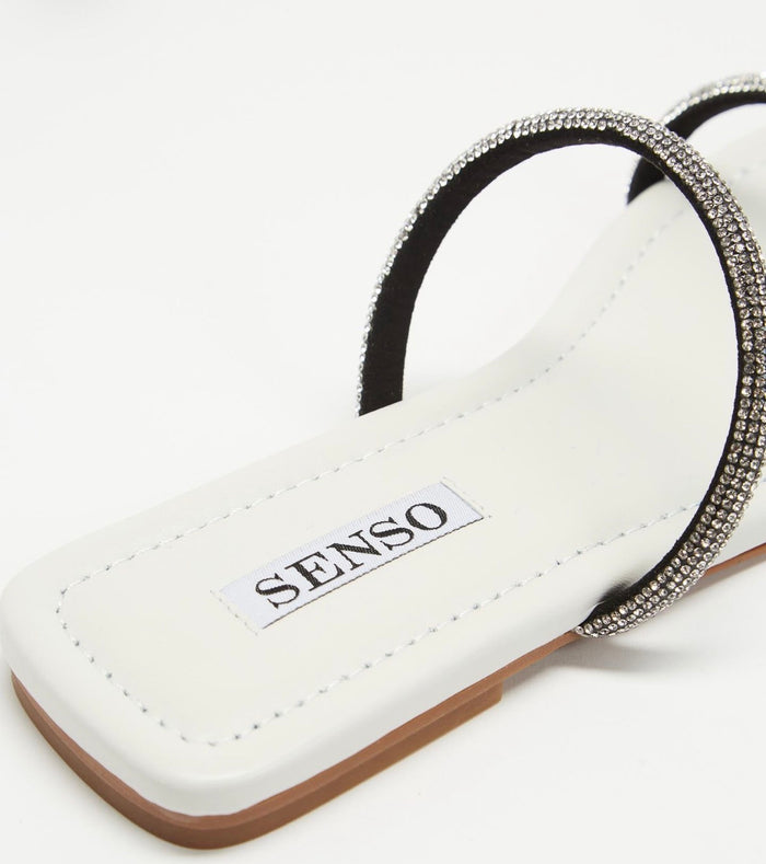Senso Holly Flat Diamanté Slides