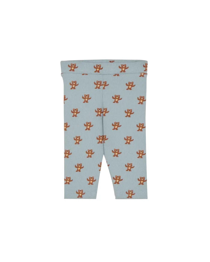set outfit teddy printed sweatshirt and leggings - light blue