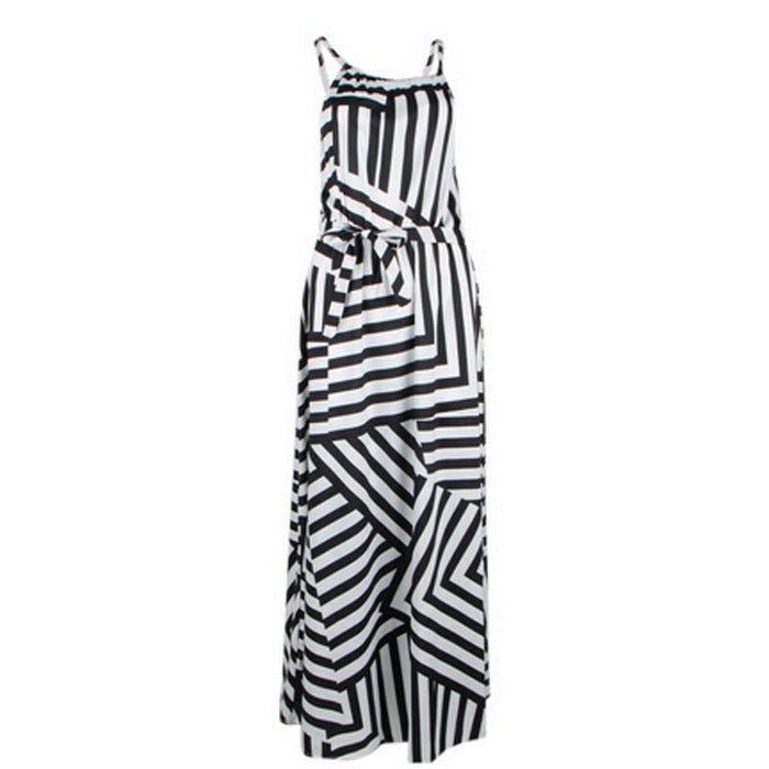 Sexy Boho Striped Maxi Dress