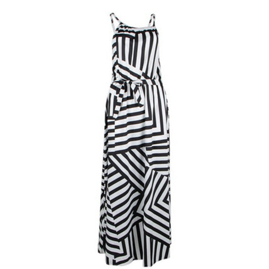 Sexy Boho Striped Maxi Dress