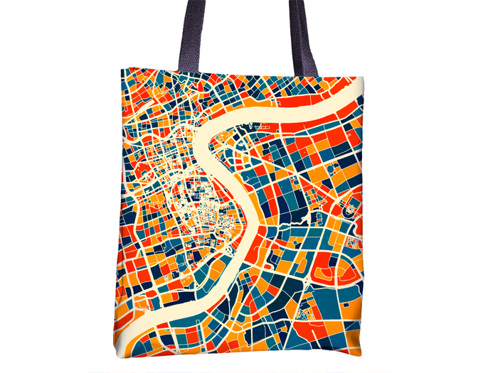 Shanghai Map Tote Bag - China Map Tote Bag 15x15