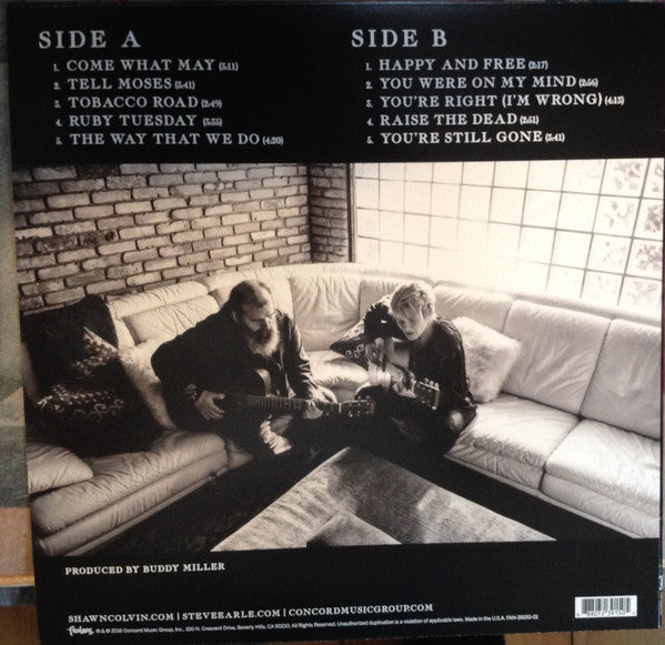 Shawn Colvin - Colvin & Earle (LP) [US] 1st (Near Mint (NM or M-))