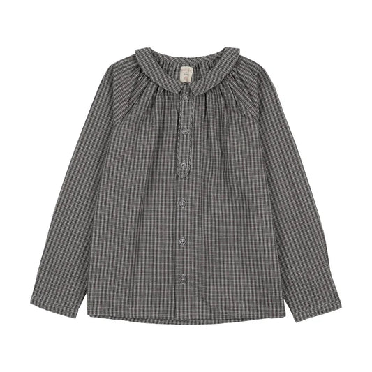 shirt l/s plaid toddler - soft gray plaid