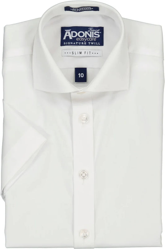 shirt s/s poly cotton slim fit - design