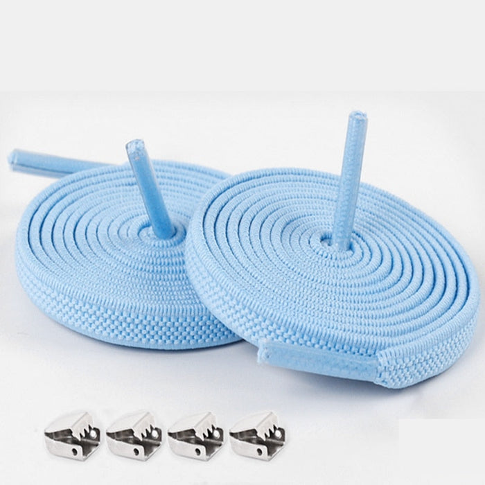 Shoelaces with elastic buckle closure