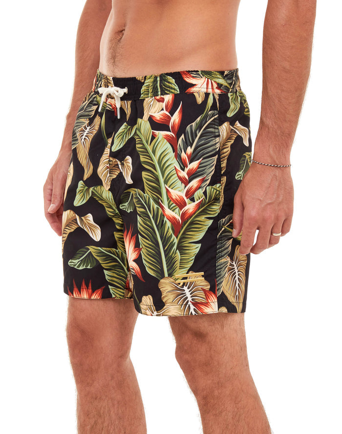 short de bain darkfloral PULLIN en polyester