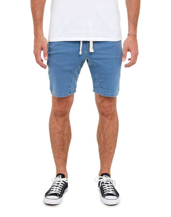 short tapered indigo PULLIN en coton