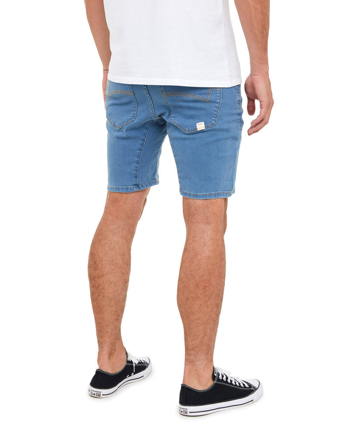 short tapered indigo PULLIN en coton