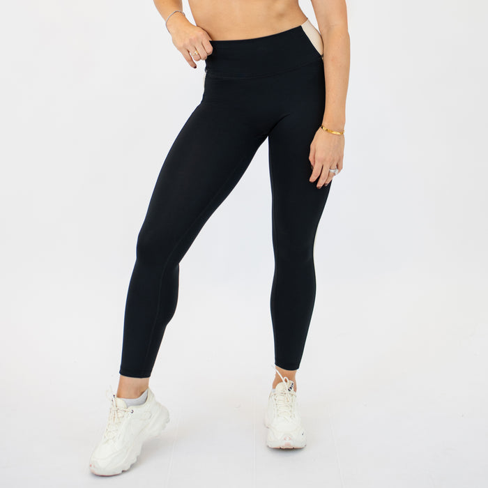 Black + Wood Ash Sideline Legging - High Rise by FLEO - 2