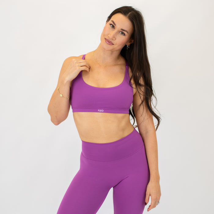 Mulberry Blossom Sierra Sports Bra - Medium Support by FLEO - 1
