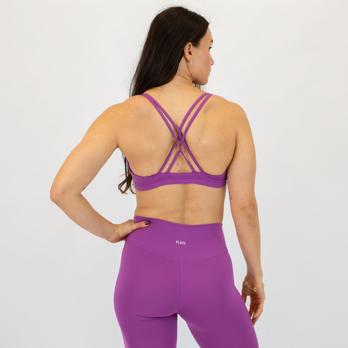 Mulberry Blossom Sierra Sports Bra - Medium Support by FLEO - 2