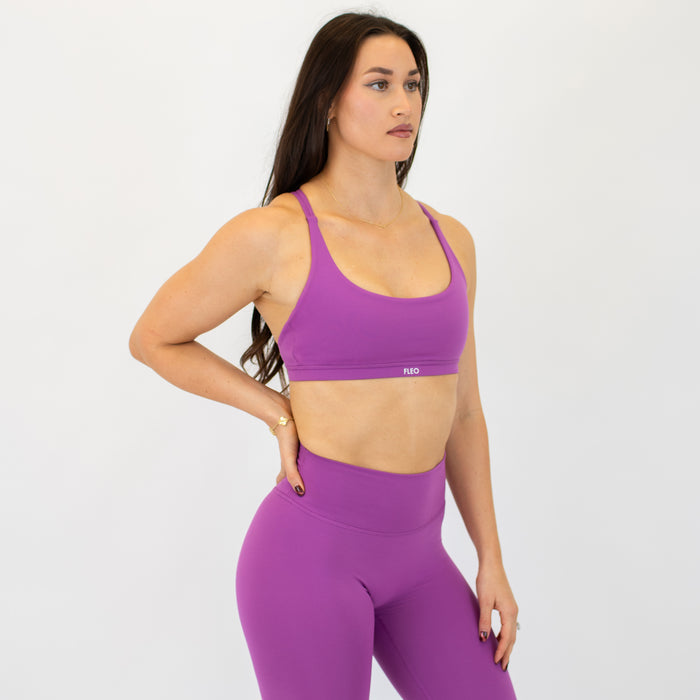 Mulberry Blossom Sierra Sports Bra - Medium Support by FLEO - 4