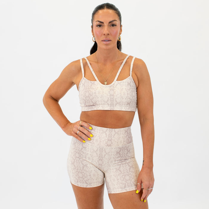 Beige Python - Siren Notch Bra