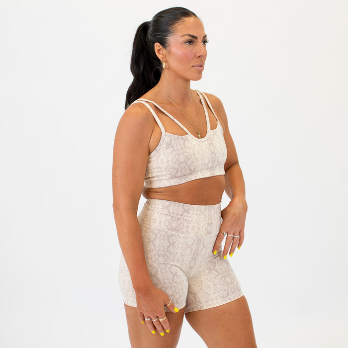Beige Python - Siren Notch Bra