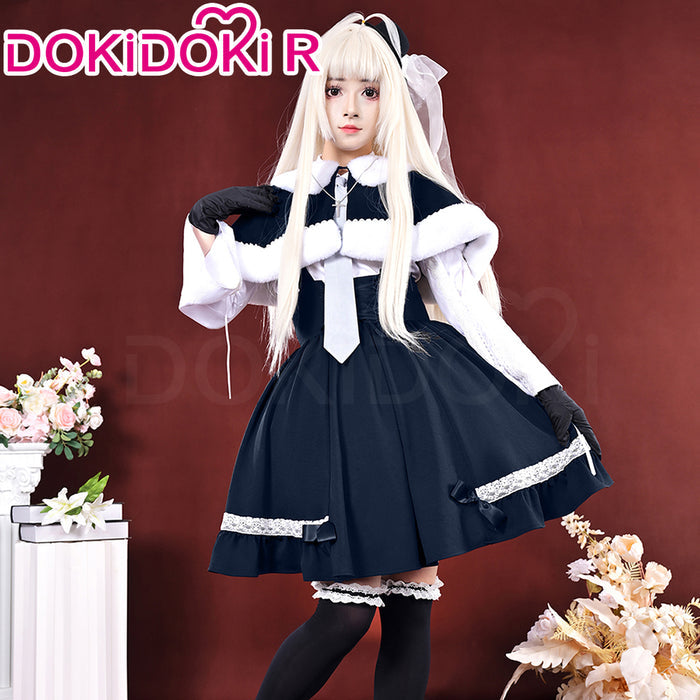 【Size S-2XL】DokiDoki-R Anime Yosuga no Sora Cosplay Kasugano Sora Costume Winter Navy Blue White