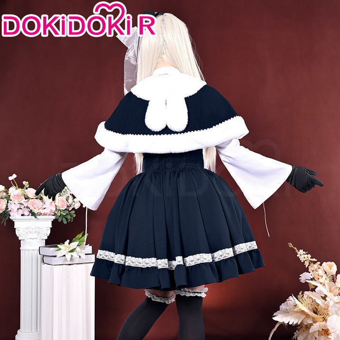 【Size S-2XL】DokiDoki-R Anime Yosuga no Sora Cosplay Kasugano Sora Costume Winter Navy Blue White