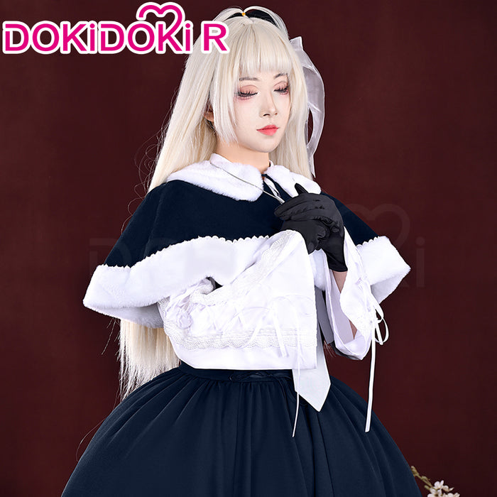 【Size S-2XL】DokiDoki-R Anime Yosuga no Sora Cosplay Kasugano Sora Costume Winter Navy Blue White