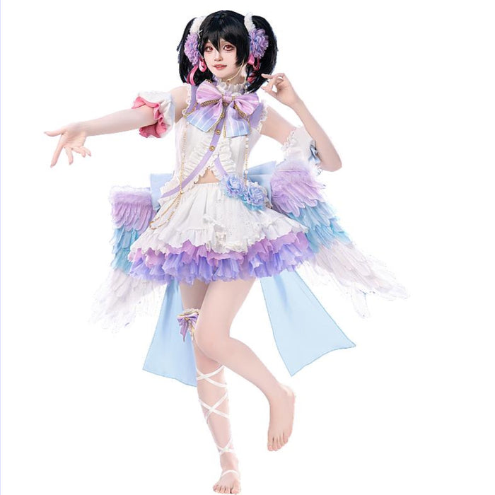 【Size S-XL】DokiDoki-R Anime LoveLive! School Idol Project Cosplay Lovelive Yazawa Nico Costume  White Day