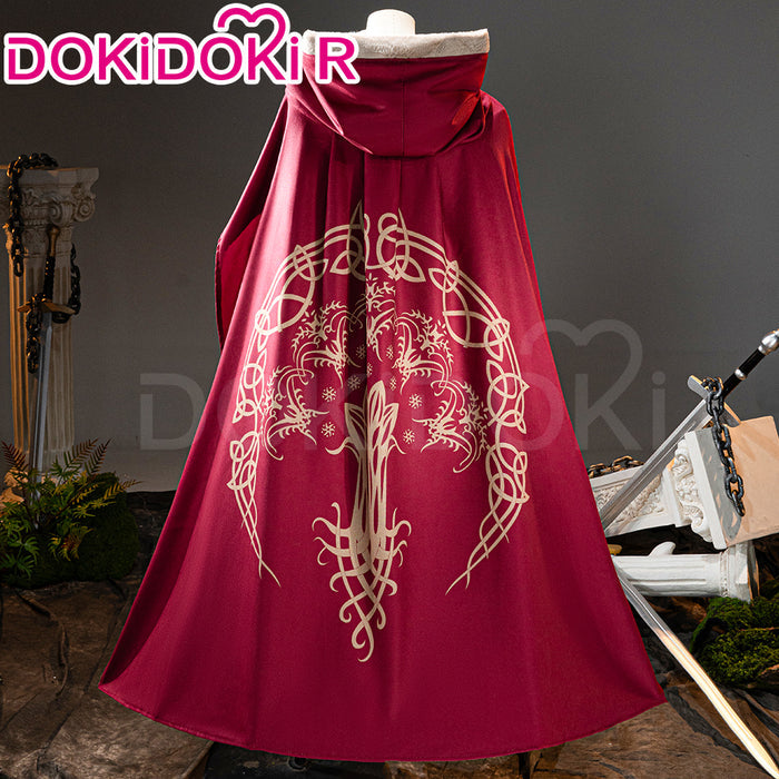 【Size XS-3XL】Dokidoki Game Cosplay Costume Brown Dress Red Cape
