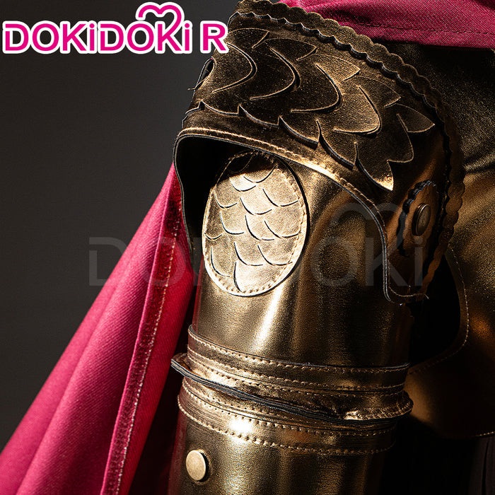 【Size XS-3XL】Dokidoki Game Cosplay Costume Brown Dress Red Cape