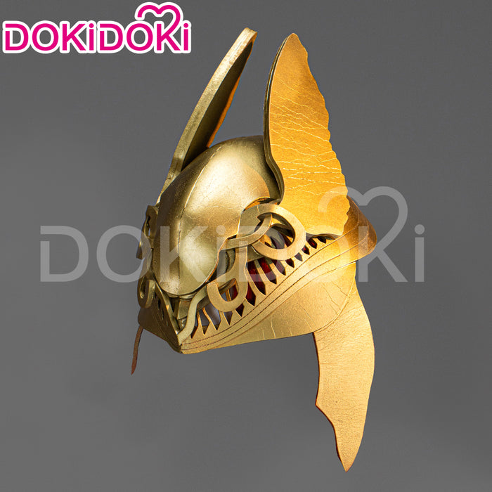 【Size XS-3XL】Dokidoki Game Cosplay Costume Brown Dress Red Cape